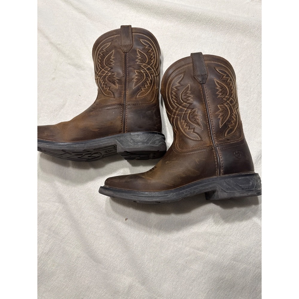 Ariat Kids Sport Western Boots Distressed Brown Leather Square Toe 10042412 US 3 - Picture 7 of 14